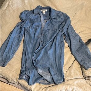 Motherhood Maternity Blue Button Down Shirt